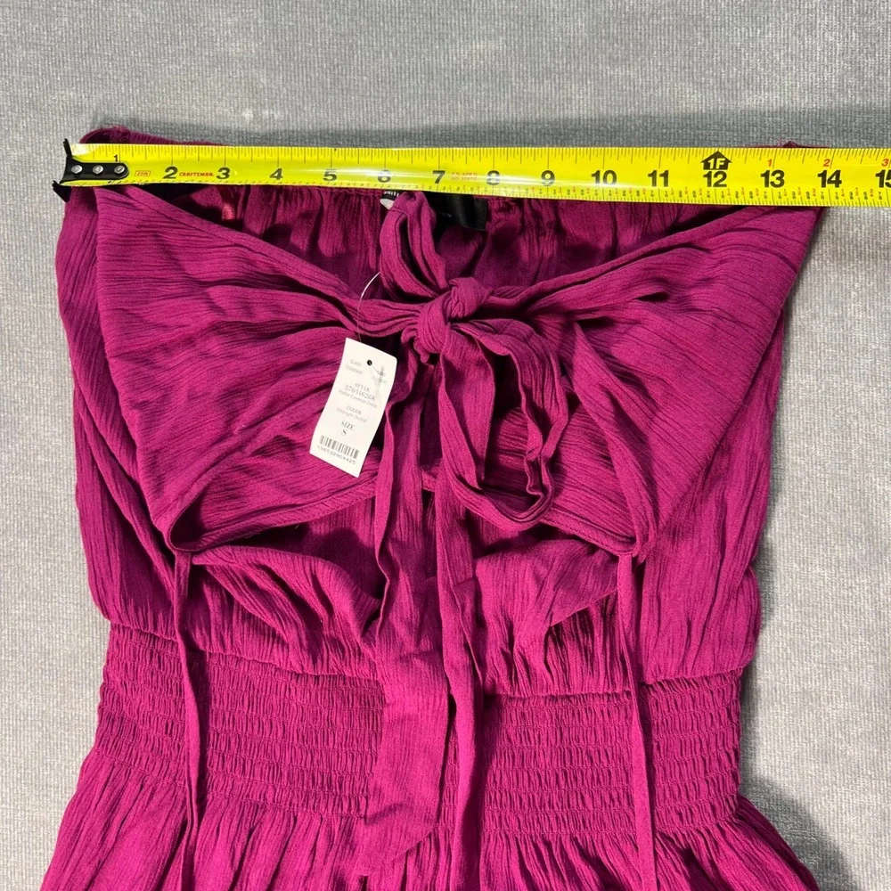 White‎ House Black Market Halter Coverup Dress Midnight Orchid Magenta Small NEW